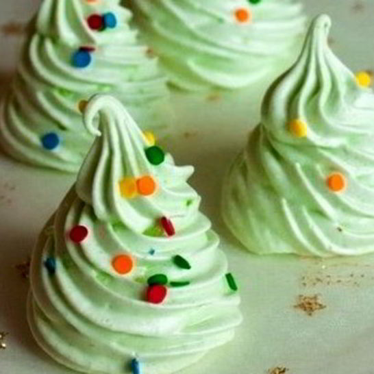Рецепт новогодних елочек-безе для детей