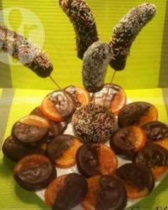 Карамелизованные апельсины в шоколаде