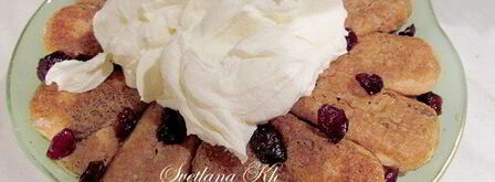 десерт с халвой, клюквой и сливками. Шаг 5