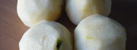 грушевые лодочки с пряником и халвой. Шаг 4