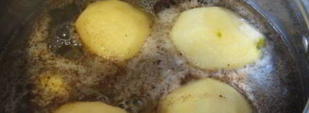 грушевые лодочки с пряником и халвой. Шаг 5