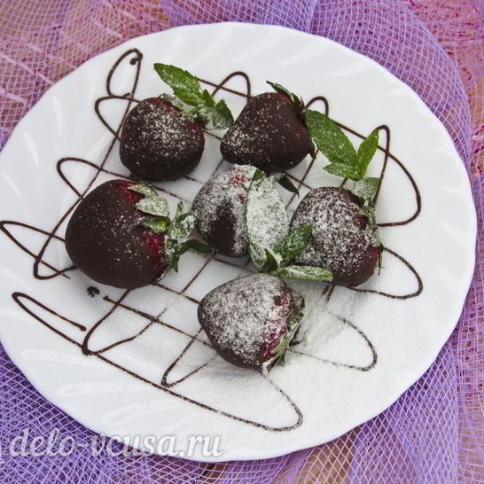 Рецепт клубники в шоколаде