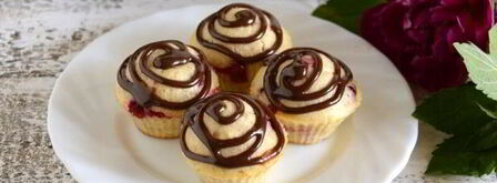 маффины конфетки с брусникой. Шаг 11