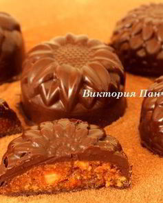 Шоколадные конфеты с миндалем и апельсином