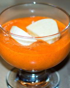 Крем из сладкого перца с сыром моцарелла