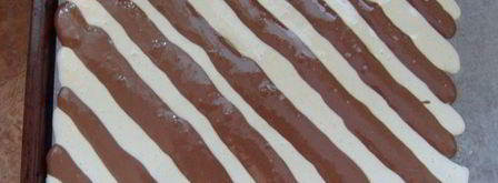 полосатый рулад с шоколадным кремом. Шаг 4