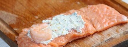 рулетики из лосося с кремом из рикотты. Шаг 6