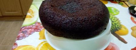 шоколадный бисквит в мультиварке со сметанным кремом. Шаг 6