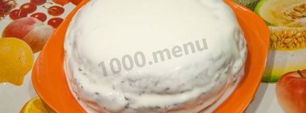 шоколадный бисквит в мультиварке со сметанным кремом. Шаг 9