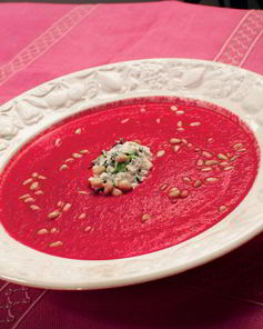 Свекольный крем с козьим сыром