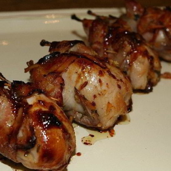 Рецепт перепелок с виски и мармеладом