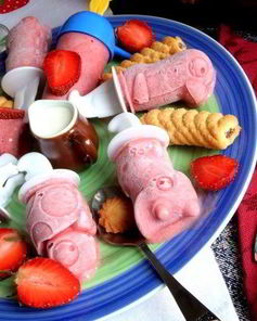 Бананово-клубничное мороженое