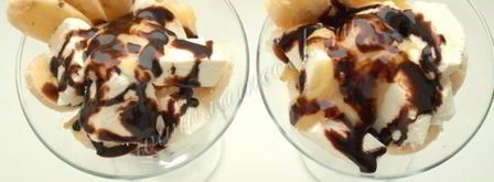 мороженое с лимонным курдом, шоколадом и бананом. Шаг 6