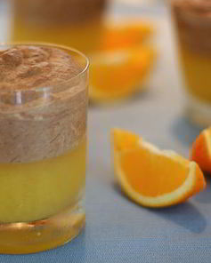 Апельсиновое желе с шоколадным муссом