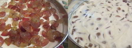 торт-мусс из апельсинового бисквита, винного крем-мусса и розового винограда. Шаг 23