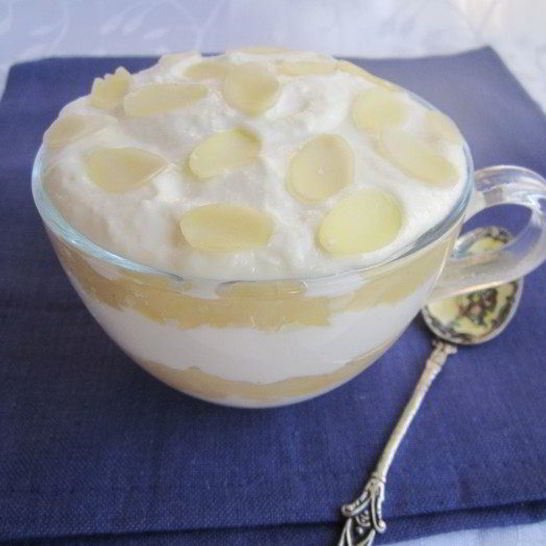 Рецепт творожного десерта с яблочным муссом