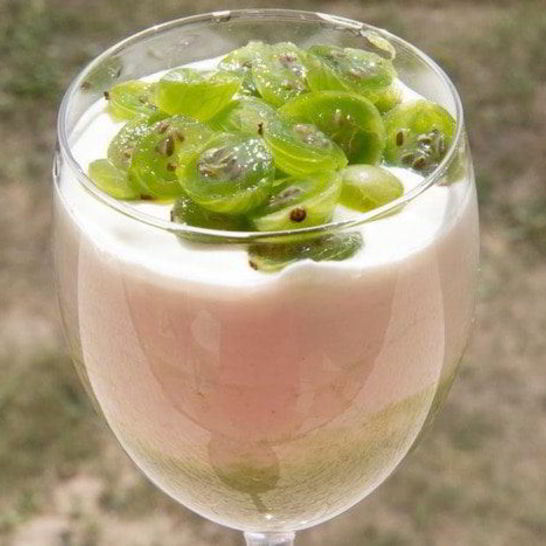 Рецепт творожного мусса с крыжовником