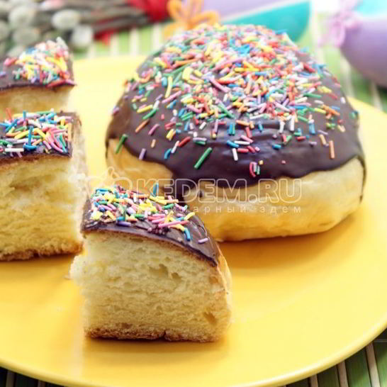 Рецепт кулича с шоколадной глазурью