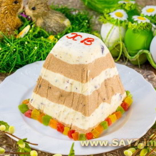 Рецепт ванильно-шоколадной творожная пасха