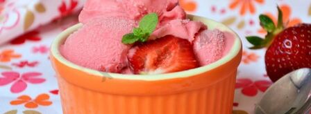 мороженое домашний клубничный щербет из йогурта. Шаг 8