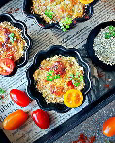 Кабачковое суфле с курицей