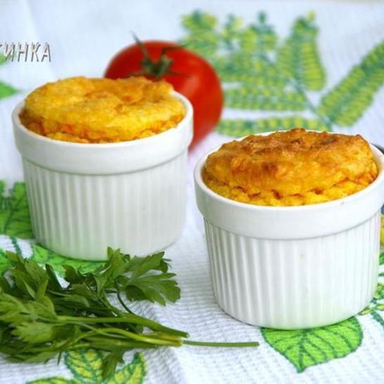 Рецепт сочного куриного филе под рисово-морковным суфле