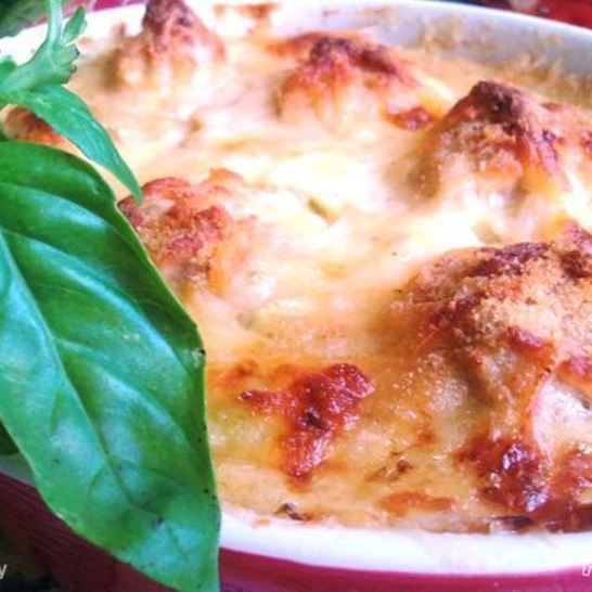 Рецепт суфле из кабачков с куриными фрикадельками