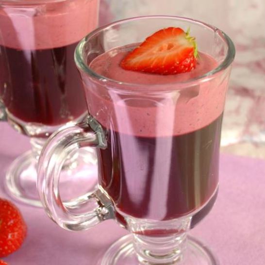 Рецепт желе десерт из летних ягод в бокале