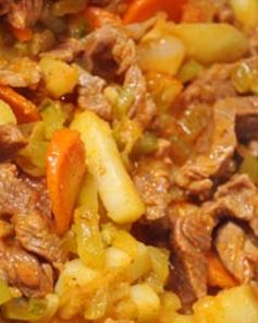 Азу из говядины по-татарски в мультиварке