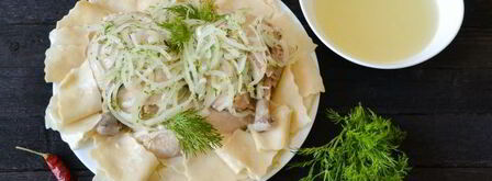 бешбармак из целой курицы с маринованным луком. Шаг 23