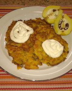 Драники из тыквы с укропом