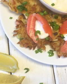 Драники с лососем