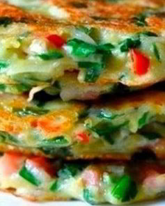 Драники с овощами