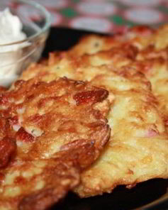 Драники с ветчиной