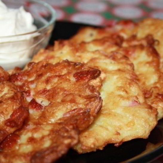 Рецепт драников с ветчиной