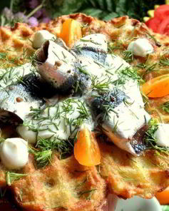 Драники в вафельнице