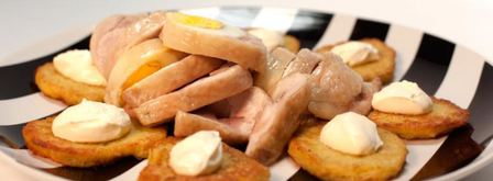 фаршированный окорок и драники. Шаг 6