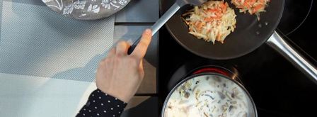 картофельно-морковные драники с грибным соусом. Шаг 4