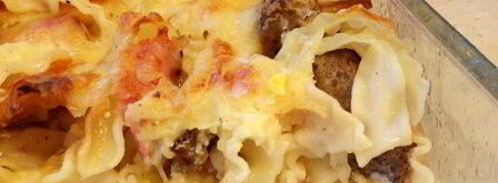 фестонате с фрикадельками в сливках и под сыром. Шаг 8