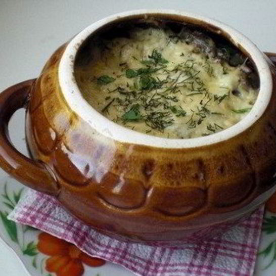 Рецепт фрикаделек с грибами и картофелем под сыром