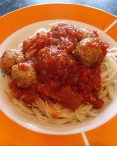Спагетти с фрикадельками