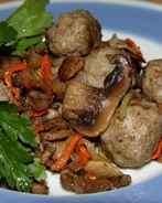 Закуска из грибов с фрикадельками