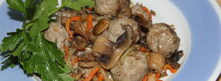 закуска из грибов с фрикадельками. Шаг 9