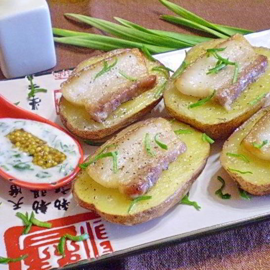 Рецепт картошки с салом и чесноком в духовке