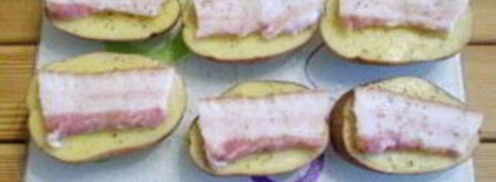 картошка с салом и чесноком в духовке. Шаг 7