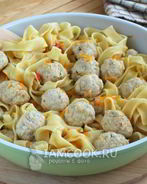 Лапша с фрикадельками