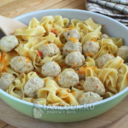 Рецепт лапши с фрикадельками