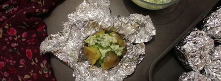 печеный картофель с грибной начинкой. Шаг 4