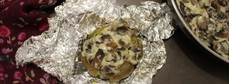 печеный картофель с грибной начинкой. Шаг 5