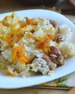 Рис с мясом в духовке